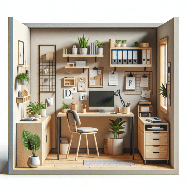 organizando um home office pequeno com estilo e economia