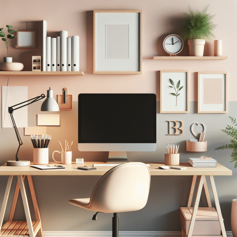 decoração barata para home office