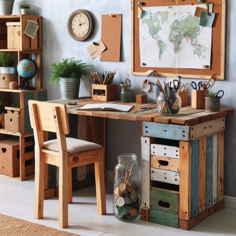 móveis reutilizados: como criar um escritório em casa gastando pouco
